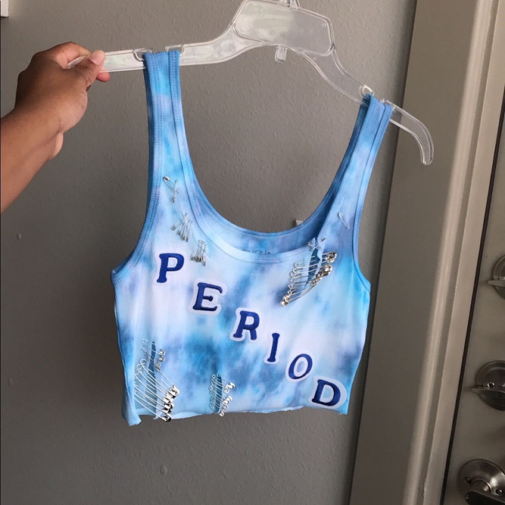 Blue Time And Tru Custom made Tie Dye Tank Size:S